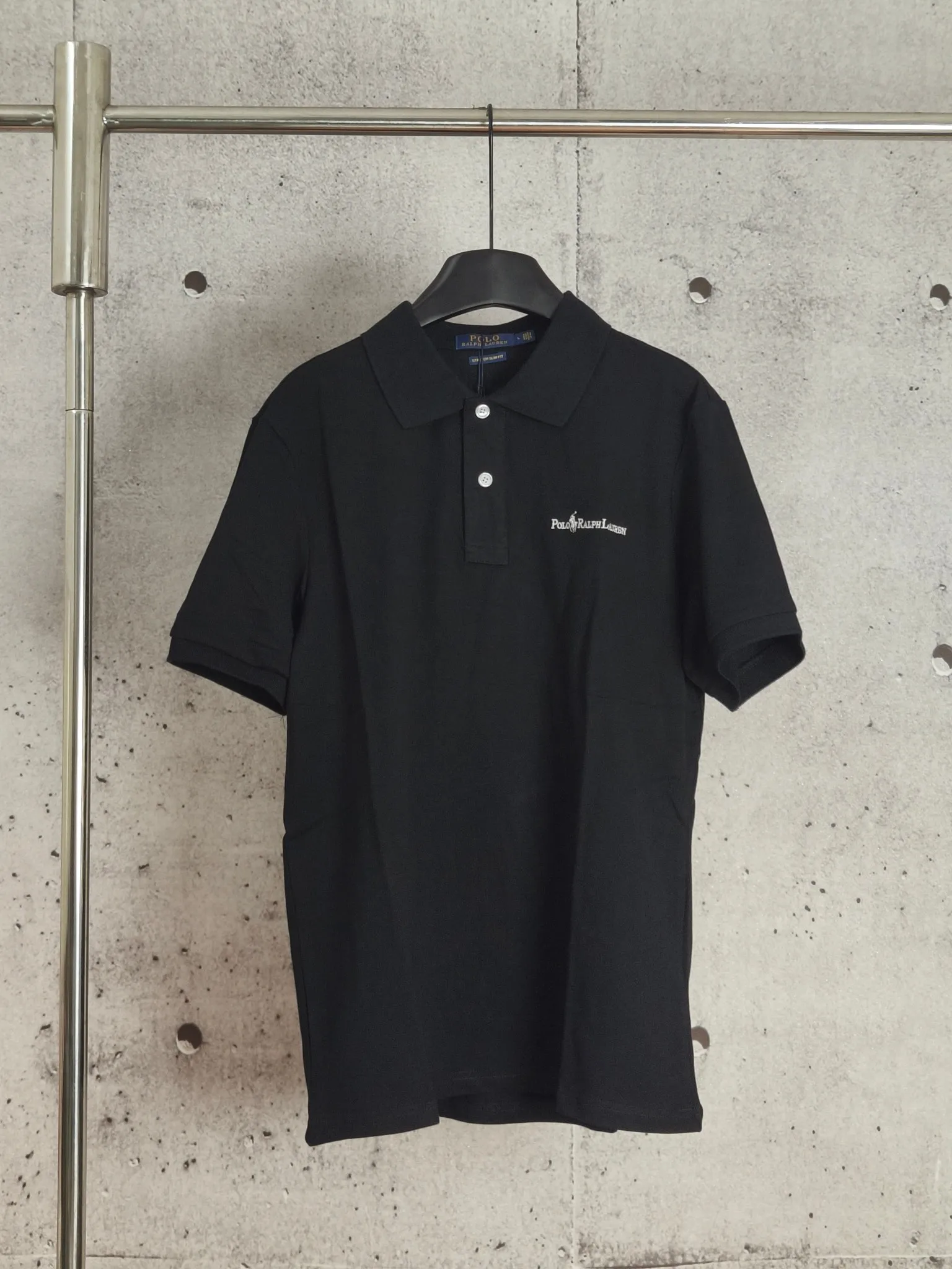 P190 Real shot quality high version of Ralph Lauren RL pony classic embroidered polo shirt short-sleeved high-end quality complete with three labels, comfortable and breathable, classic and simple, exquisite and fashionable, details showing high-end quality Color: black white navy blue Size: M-XXL